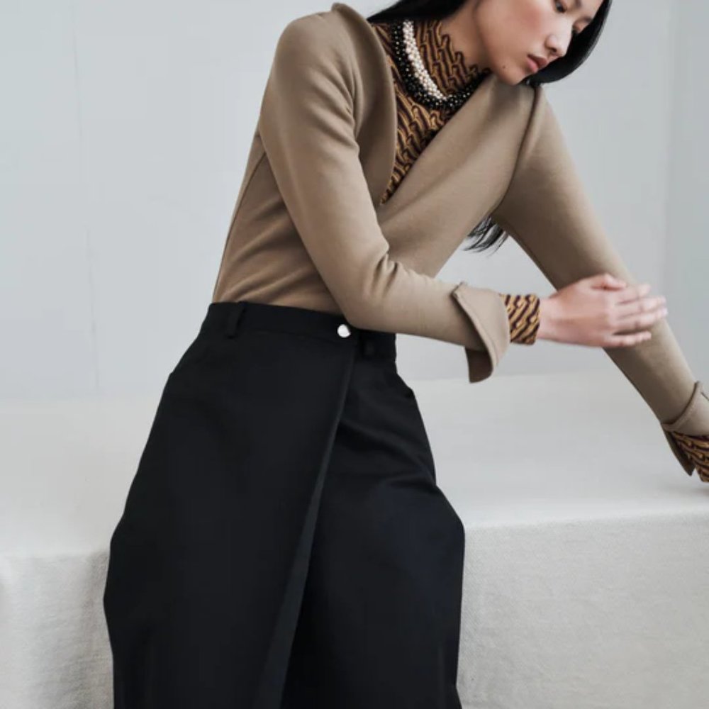 BEAUFILLE TORONTO DESIGNERS TOP sweater Sz 8 High End F/W 2020 collection A GEM